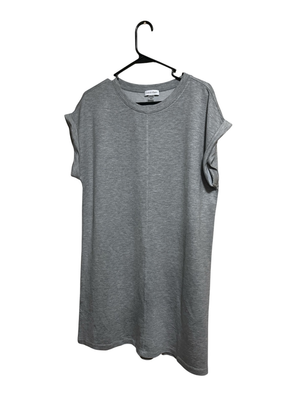 Calvin Klein Heather Gray Midi T-Shirt Dress
